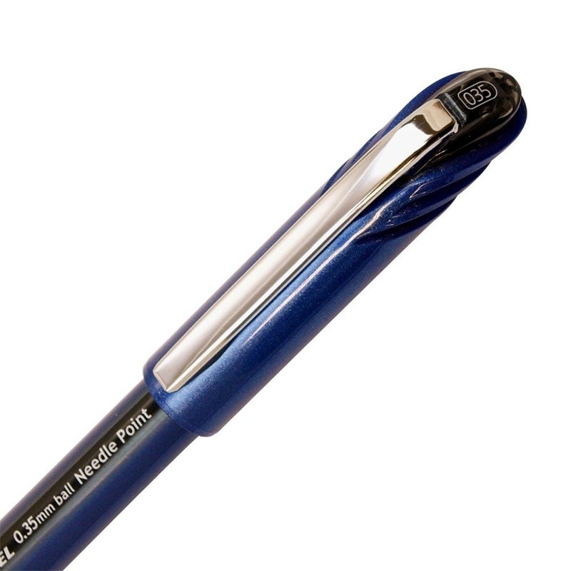 بنتل قلم حبر جاف Pentel Energel Euro، طرف إبرة 0.35 مم، حبر أسود (BLN23-A) - Image 3